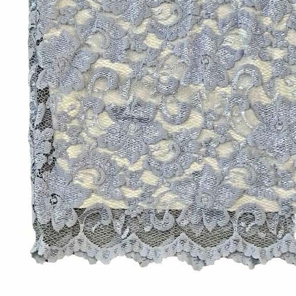 Badgley Mischka Belle Alexandra Lace Dress Size 8 Bodycon Blue White - Picture 4 of 10